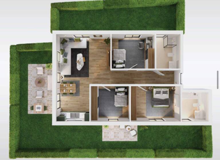 Wohnung zur Miete - Erstbezug 1.950 € 4 Zimmer 104 m² EG Teutonenweg 38 Unterliederbach Frankfurt am Main / Unterliederbach 65929