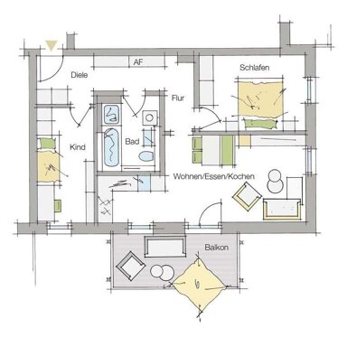 Wohnung zum Kauf provisionsfrei 366.983 € 3 Zimmer 72,7 m² 1. Geschoss frei ab 31.07.2026 Van Gogh Strasse Kornburg / Worzeldorf Nürnberg 90455