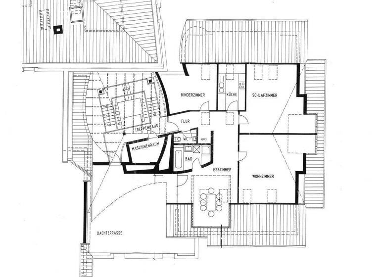 Penthouse zur Miete 2.500 € 3,5 Zimmer 169 m² 3. Geschoss Möhringen Stuttgart 70567