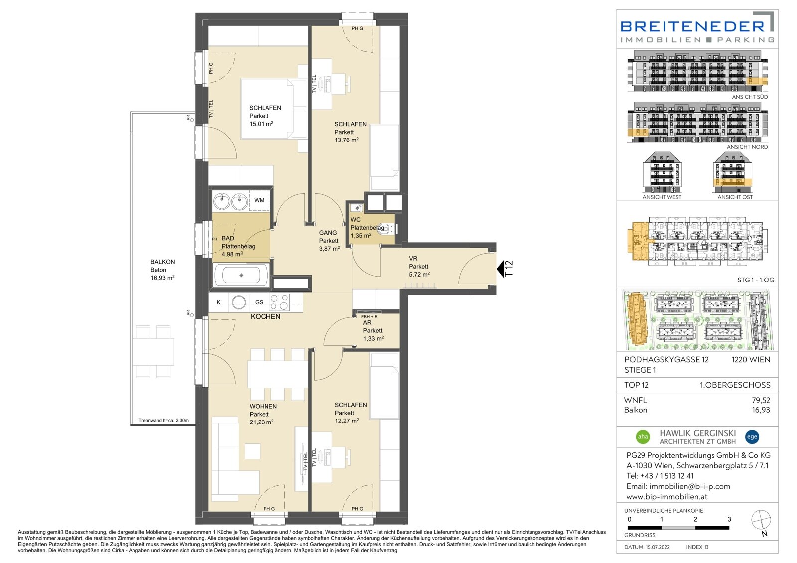 Wohnung zur Miete 1.295 € 4 Zimmer 79,5 m²<br/>Wohnfläche 1.<br/>Geschoss ab sofort<br/>Verfügbarkeit Podhagskygasse 12 Wien 1220