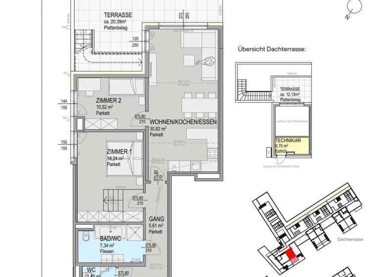 Maisonette zum Kauf 892.000 € 3 Zimmer 89,1 m² Klosterneuburg 3400