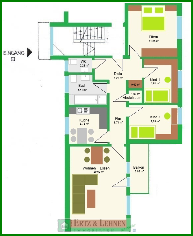 Wohnung zum Kauf 240.000 € 4 Zimmer 92,6 m²<br/>Wohnfläche Wengerohr Wittlich 54516