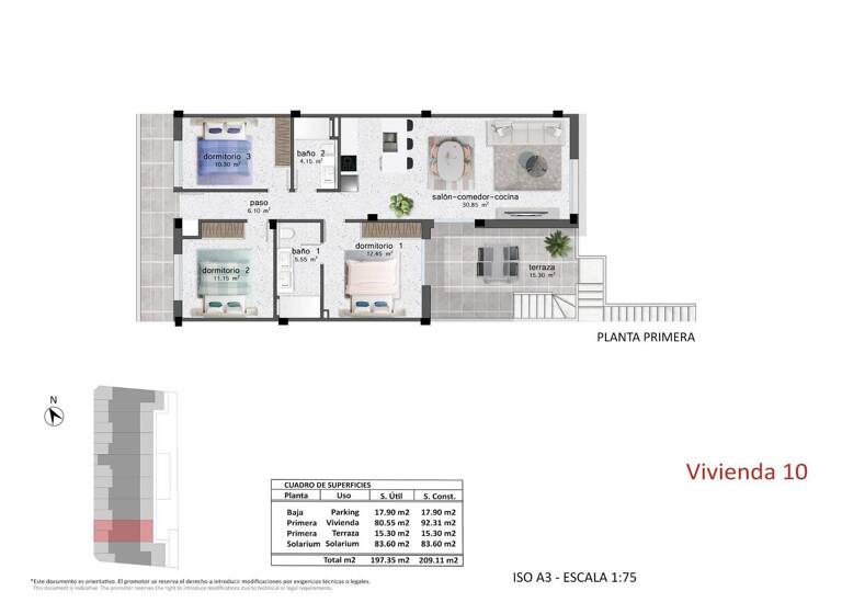 Bungalow zum Kauf provisionsfrei 395.900 € 4 Zimmer 99 m² 98 m² Grundstück Calle san isidro 72 Pilar de la Horadada 03190