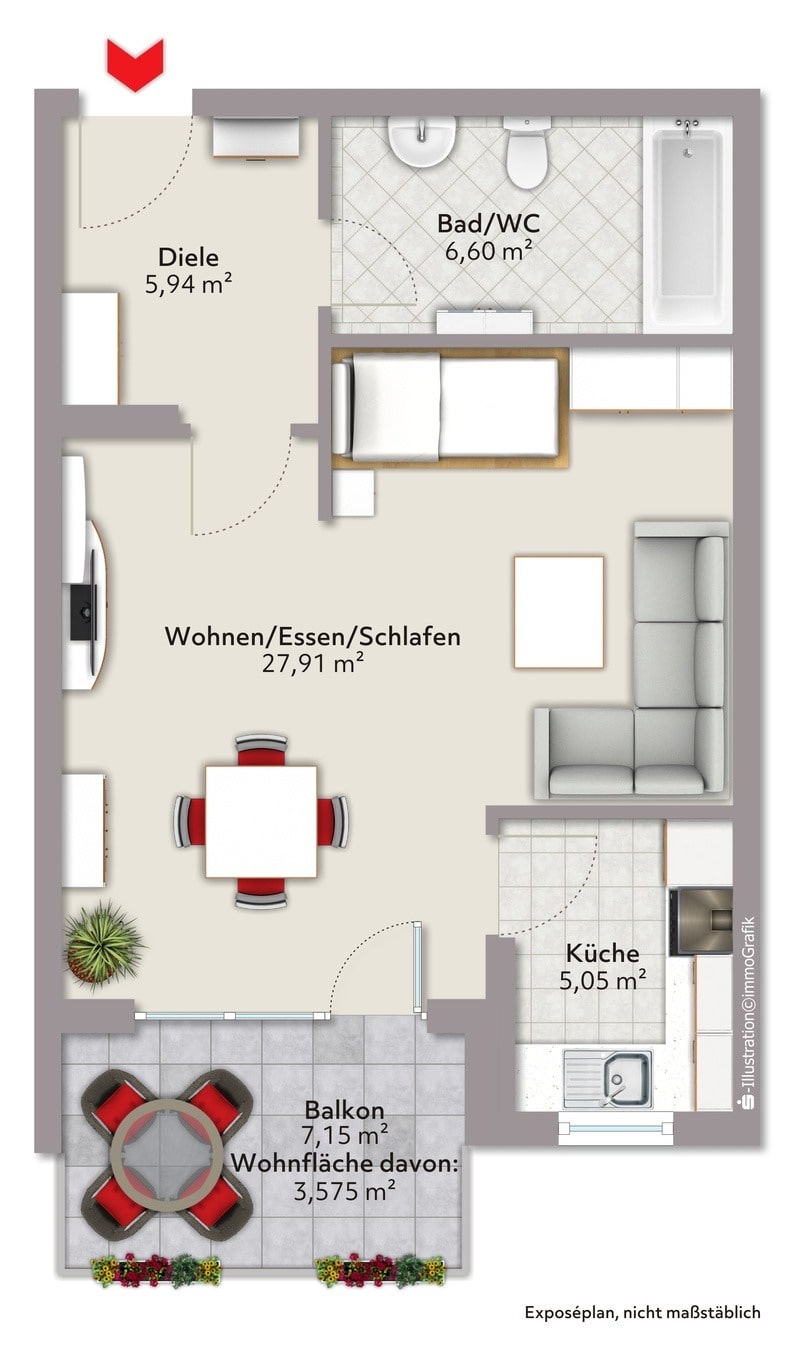 Wohnung zum Kauf 53.000 € 1,5 Zimmer 47 m²<br/>Wohnfläche ab sofort<br/>Verfügbarkeit Bad Gottleuba Bad Gottleuba-Berggießhübel 01816