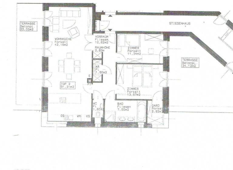 Wohnung zur Miete 1.523 € 3 Zimmer 91,3 m² 1. Geschoss Quadenstraße Wien 1220