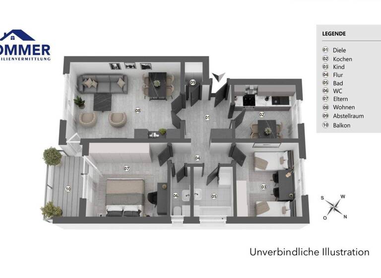 Wohnung zum Kauf 315.000 € 3 Zimmer 81,7 m² 2. Geschoss frei ab 01.05.2026 Konrad-Adenauer-Straße 4 Markdorf 88677