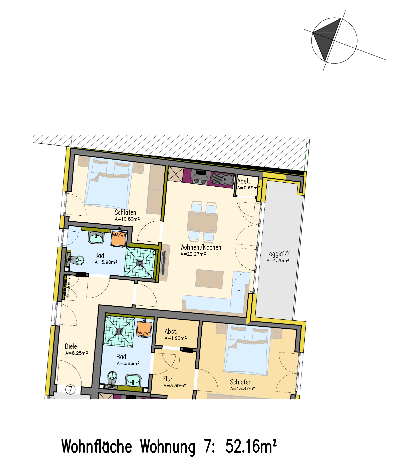 Wohnung zur Miete 788 € 2 Zimmer 52,5 m²<br/>Wohnfläche 2.<br/>Geschoss 01.04.2025<br/>Verfügbarkeit Kilianstraße 15 Paderborn - Kernstadt Paderborn 33098