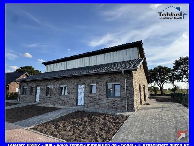 Doppelhaushälfte zur Miete - Erstbezug 1.125 € 3 Zimmer 90 m² 360 m² Grundstück frei ab 01.11.2026 Esterwegen 26897
