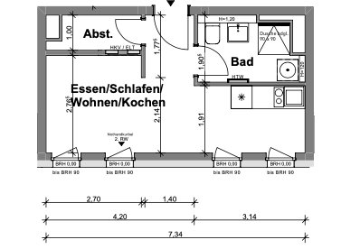 Studio zur Miete 588 € 1 Zimmer 28 m²<br/>Wohnfläche 2.<br/>Geschoss 01.01.2025<br/>Verfügbarkeit Ostendstraße 161 Mögeldorf Nürnberg 90482