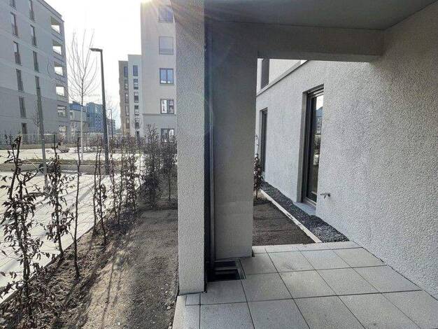 Wohnung zur Miete - Erstbezug 1.196 € 2 Zimmer 58,4 m² EG Goldina-Hirschberg-Straße 3 Bockenheim Frankfurt am Main 60487