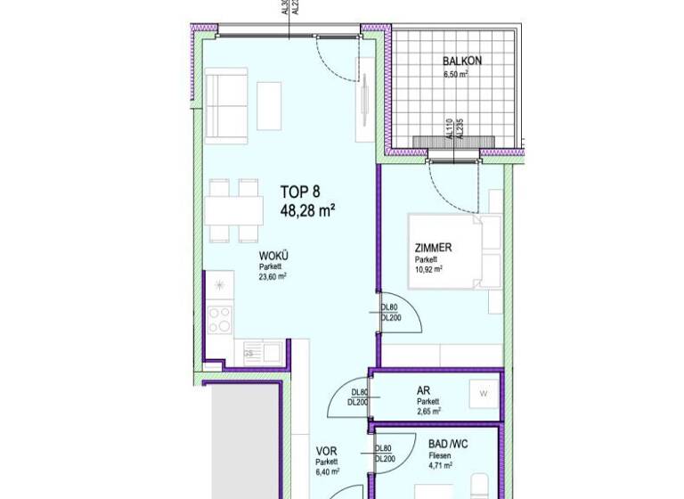 Wohnung zum Kauf - Erstbezug 252.840 € 2 Zimmer 48,3 m² 1. Geschoss Kirchenplatz Groß-Enzersdorf 2301