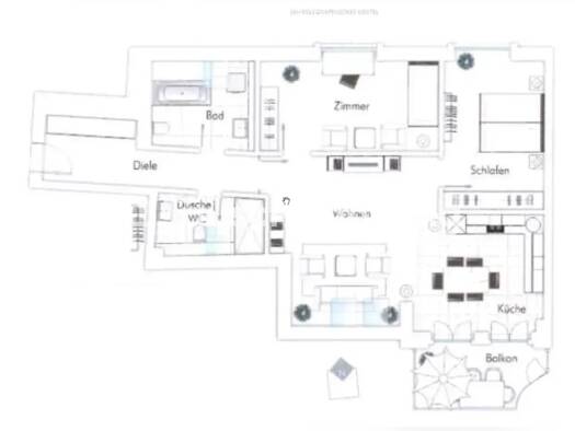 Wohnung zur Miete Tauschwohnung 980 € 3 Zimmer 88 m² 4. Geschoss Zentrum-Ost Leipzig 04103