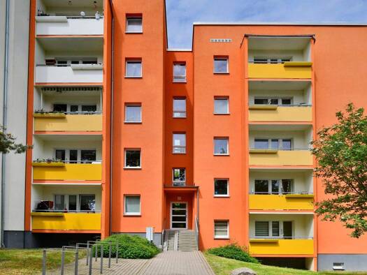 Wohnung zur Miete nur mit Wohnberechtigungsschein 337 € 2 Zimmer 44,1 m² 3. Geschoss Hagebuttenweg 7 Wiesenhügel Erfurt 99097