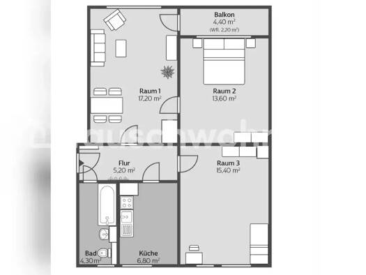 Wohnung zur Miete Tauschwohnung 560 € 3 Zimmer 65 m² EG Südvorstadt Leipzig 04275