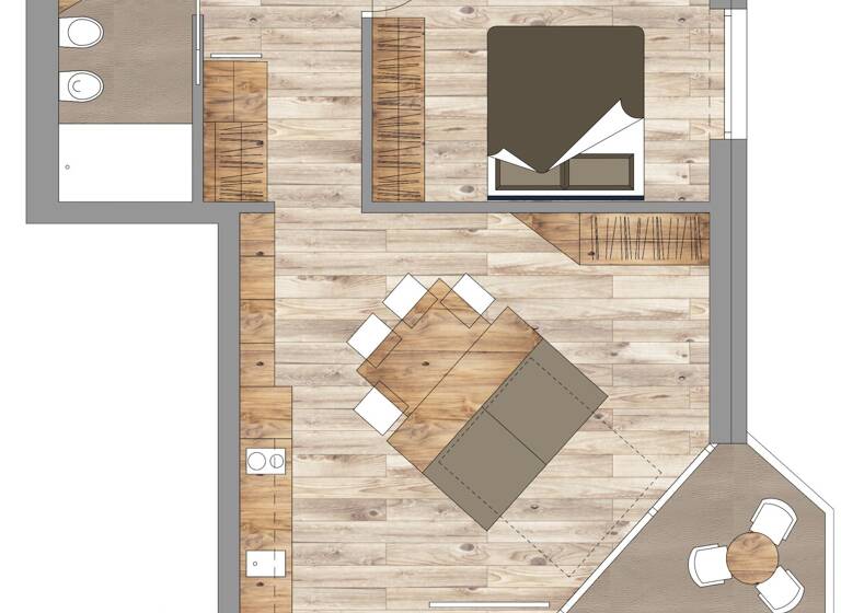 Wohnung zum Kauf 570.000 € 2 Zimmer 46 m² 3. Geschoss Rathausplatz 1 Toblach 39034