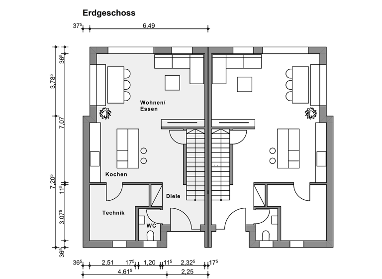 Doppelhaushälfte zum Kauf - Erstbezug provisionsfrei 515.000 € 5 Zimmer 136,5 m² 240 m² Grundstück Echlishausen Bibertal 89346