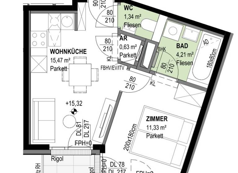 Wohnung zum Kauf - Erstbezug 312.400 € 2 Zimmer 33 m² 5. Geschoss Ottakringer Straße 26 Wien 1170