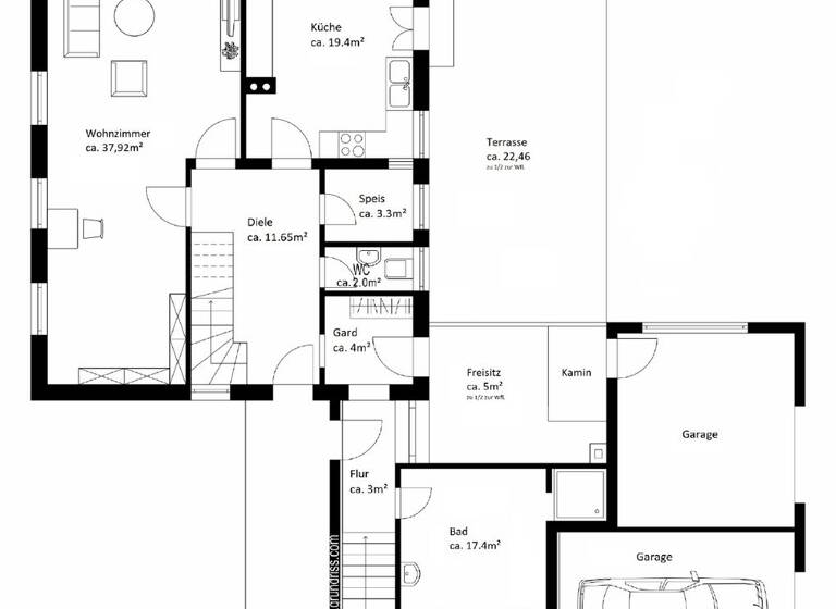 Einfamilienhaus zum Kauf 1.390.000 € 4 Zimmer 170,9 m² 1.106 m² Grundstück Neufahrn 85375