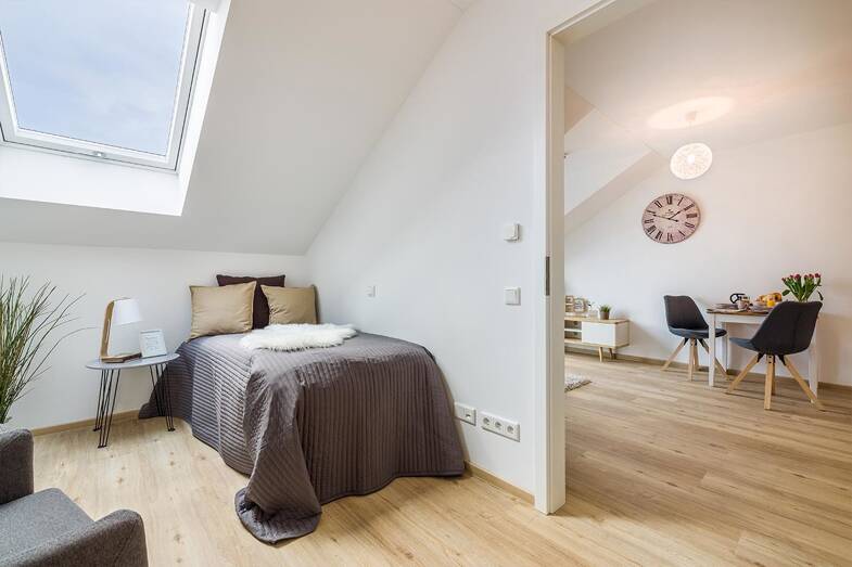Wohnung zum Kauf 197.500 € 2 Zimmer 32,3 m² Dachgeschoss frei ab 01.08.2025 Oberachdorf Wörth a.d. Donau 93086