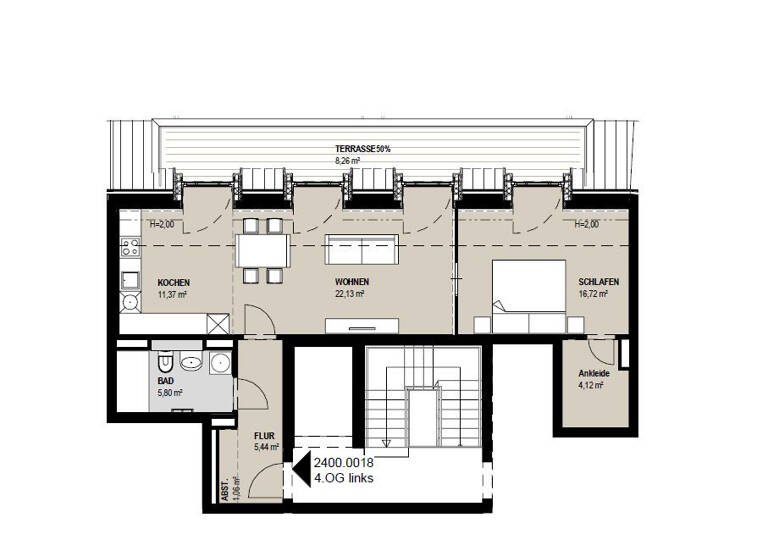 Wohnung zur Miete 1.348 € 2 Zimmer 74,9 m²<br/>Wohnfläche 4.<br/>Geschoss Große Oderstraße 26 Frankfurt Frankfurt (Oder) 15230