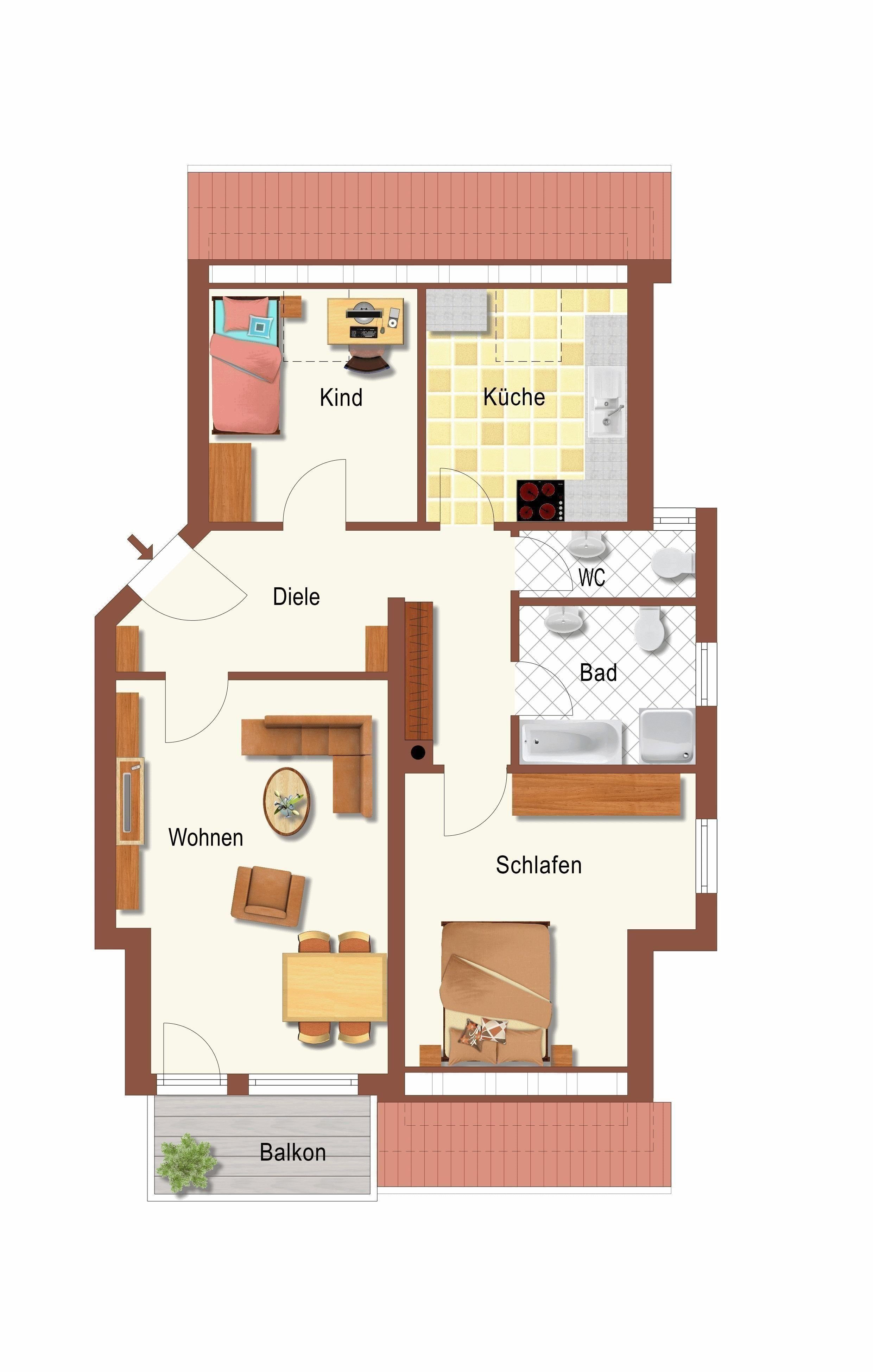 Wohnung zum Kauf 234.000 € 3 Zimmer 78 m²<br/>Wohnfläche 2.<br/>Geschoss ab sofort<br/>Verfügbarkeit Höchstadt Höchstadt a.d.Aisch 91315