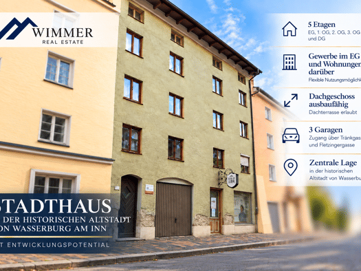 Mehrfamilienhaus zum Kauf 950.000 € 15 Zimmer 325 m² 170 m² Grundstück frei ab sofort Altstadt Wasserburg am Inn 83512