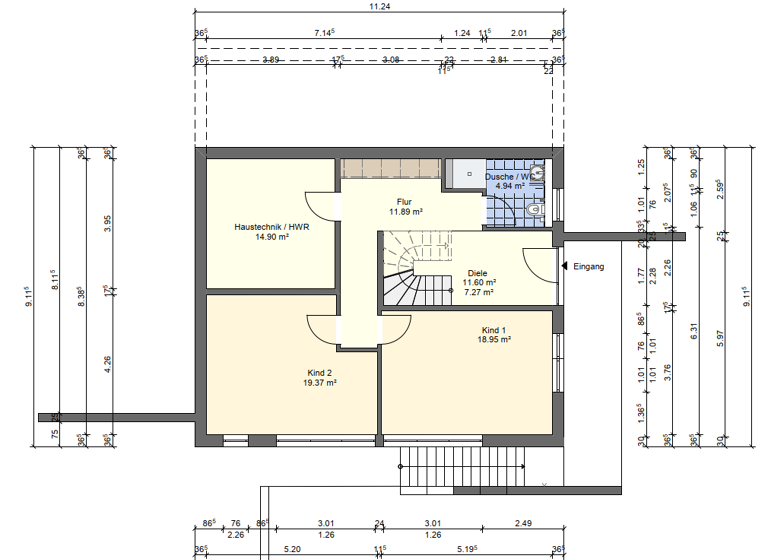 Einfamilienhaus zum Kauf - Erstbezug provisionsfrei 1.390.000 € 7 Zimmer 274,7 m² 839 m² Grundstück Zum Buchenhain 5 Schriesheim 69198