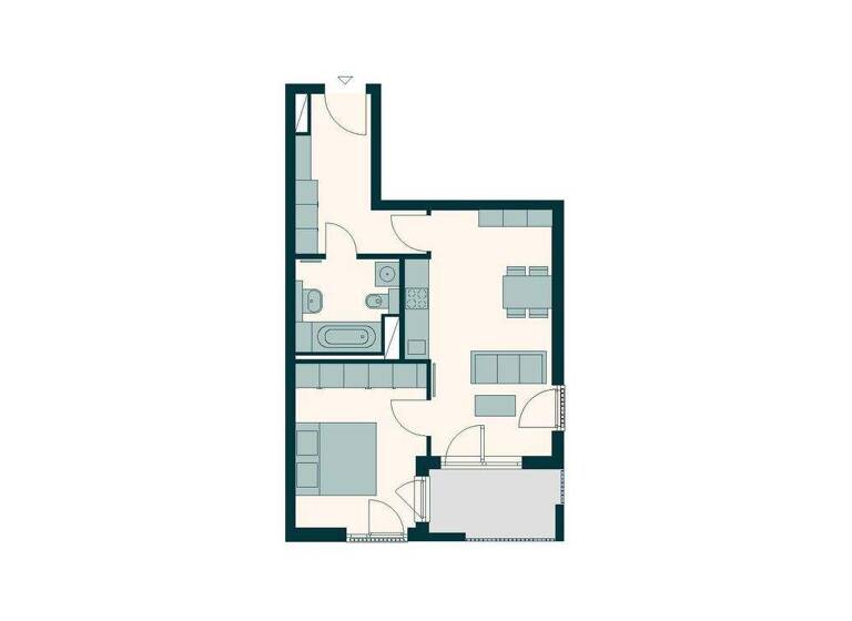 Wohnung zur Miete 1.379 € 2 Zimmer 49,1 m² 4. Geschoss Friedenauer Höhe 16 Friedenau Berlin 12159