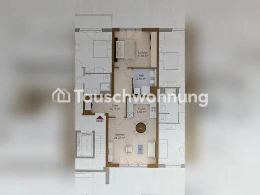 Wohnung zur Miete Tauschwohnung 1.069 € 2 Zimmer 66 m² 2. Geschoss Wilmersdorf Charlottenburg-Wilmersdorf 10711