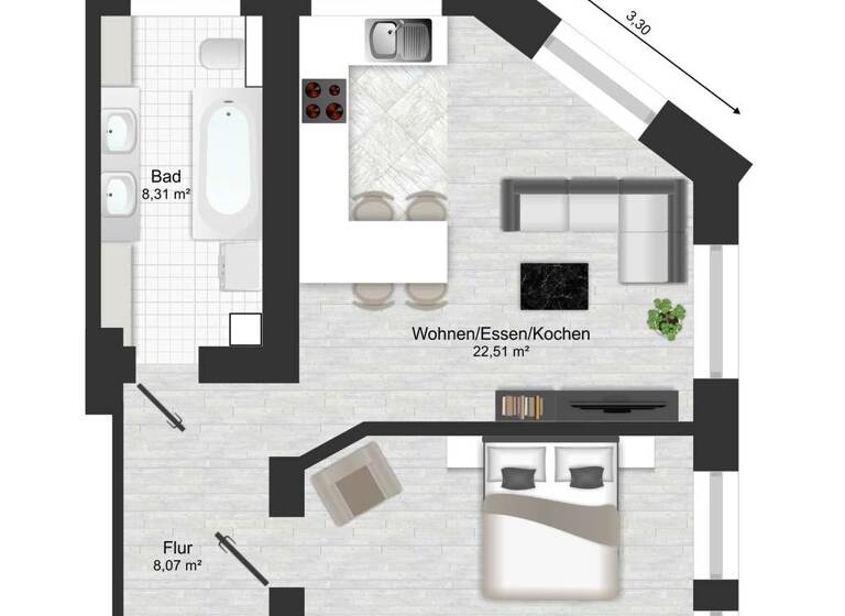 Wohnung zum Kauf 169.000 € 2 Zimmer 56,3 m² Stötteritz Leipzig 04299