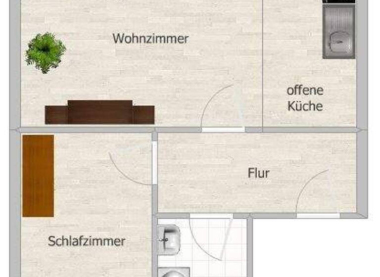 Wohnung zur Miete 288 € 2 Zimmer 48 m² 3. Geschoss Crimmitschau 08451