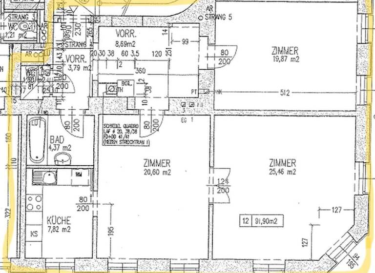 Wohnung zur Miete 854 € 3 Zimmer 90 m² 2. Geschoss frei ab 01.03.2026 Gurkgasse 26 Wien 1140