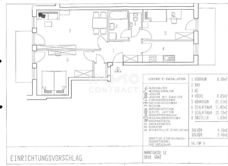 Wohnung zur Miete 578 € 3 Zimmer 72,2 m² 1. Geschoss Marktgasse 11 Waltendorf Graz 8010
