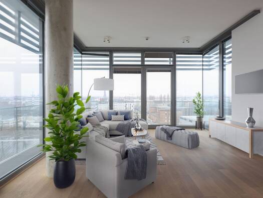 Wohnung zur Miete 2.400 € 2 Zimmer 100 m² Geschoss 7/14 frei ab sofort Friedrichshain Berlin 10243