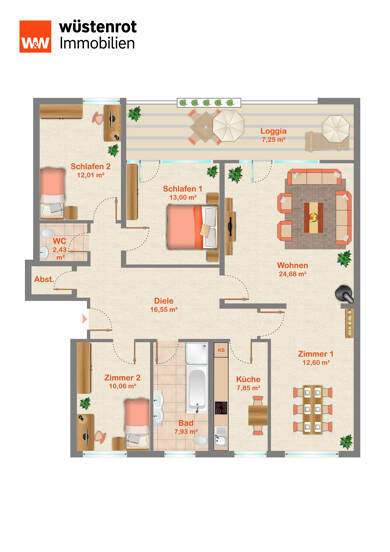 Wohnung zum Kauf 269.000 € 4 Zimmer 114,4 m² 2. Geschoss Konz Konz 54329