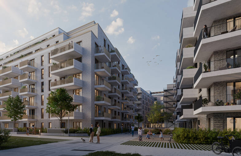 Wohnung zum Kauf - Neubau provisionsfrei 610.000 € 3 Zimmer 88,1 m² 2. Geschoss Billhorner Kanalstraße 52-66 Rothenburgsort Hamburg 20539