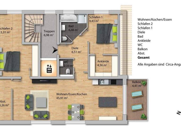 Wohnung zum Kauf - Erstbezug provisionsfrei 399.900 € 3 Zimmer 98,2 m² Keuchingen Mettlach / Keuchingen 66693