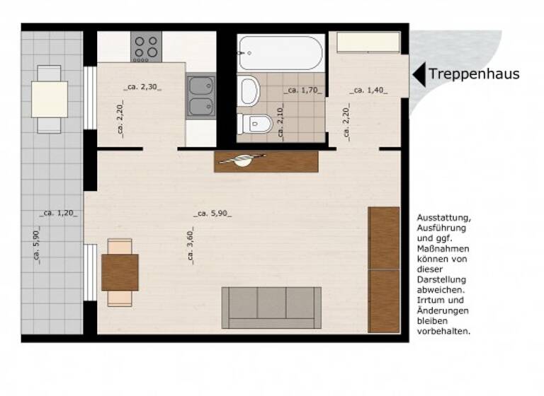 Studio zur Miete 270 € 1 Zimmer 34,4 m² 1. Geschoss frei ab 01.06.2026 Lindenstraße 127 Alten Dessau-Roßlau 06847