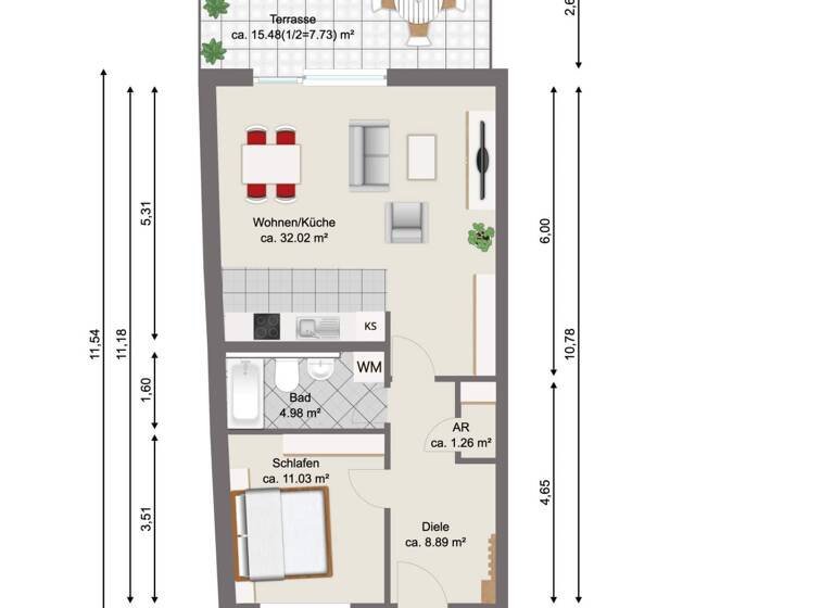 Wohnung zum Kauf provisionsfrei 454.800 € 2 Zimmer 65,9 m²<br/>Wohnfläche Gartenberg Geretsried 82538