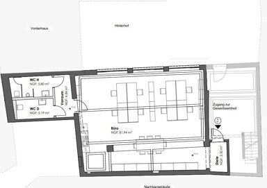 Praxis zur Miete provisionsfrei 1.300 € 2 Zimmer 105 m² Bürofläche Weinstr. 2 Volkach Volkach 97332