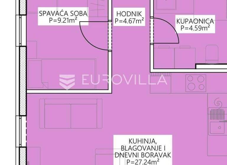 Wohnung zum Kauf 212.949 € 2 Zimmer 65 m² 2. Geschoss Povljana Povljana