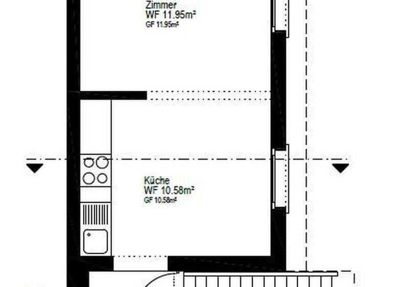 Studio zur Miete 320 € 1 Zimmer 25 m² 1. Geschoss frei ab 01.05.2026 Von-Gall-Str. 4 Riemke Bochum 44807