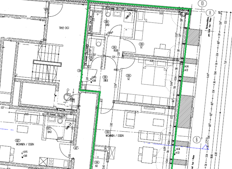 Wohnung zur Miete 1.350 € 3 Zimmer 79,4 m² 1. Geschoss frei ab sofort Innenstadt Regensburg 93047