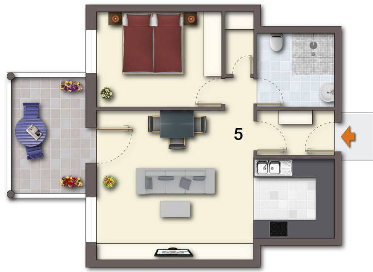 Wohnung zum Kauf 269.130 € 2,5 Zimmer 65,7 m²<br/>Wohnfläche Dundenheim Neuried 77743