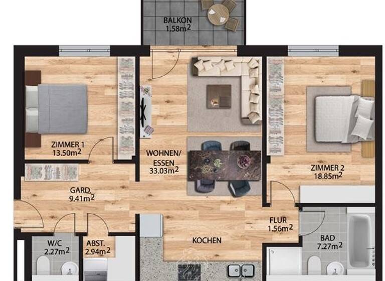 Wohnung zum Kauf - Erstbezug 325.000 € 3 Zimmer 90,4 m² Grünenwört Wertheim/Grünenwört 97877