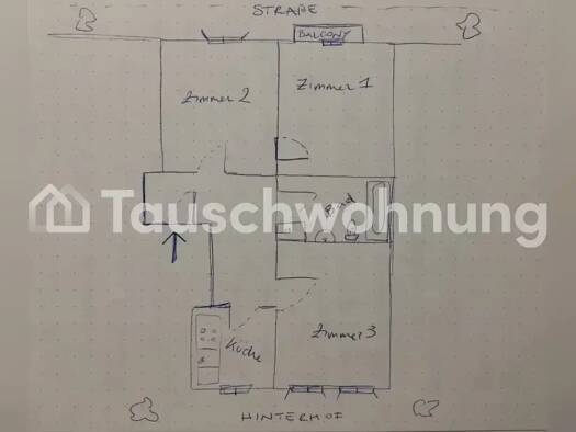 Wohnung zur Miete Tauschwohnung 750 € 3 Zimmer 75 m² Albertstadt Dresden 01099
