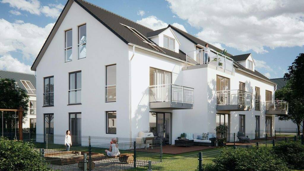 Wohnung zum Kauf - Erstbezug provisionsfrei 458.500 € 3 Zimmer 57,4 m² 1. Geschoss frei ab sofort Schafweidstraße 23 Haunstetten Augsburg 86179