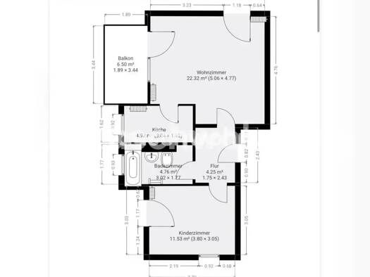 Wohnung zur Miete Tauschwohnung 557 € 2 Zimmer 54 m² 2. Geschoss Glienicke/Nordbahn 16548