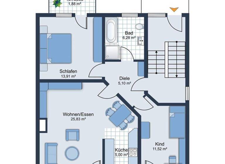 Wohnung zum Kauf 280.000 € 3 Zimmer 73,2 m² 1. Geschoss Böhringen Radolfzell am Bodensee / Böhringen 78315