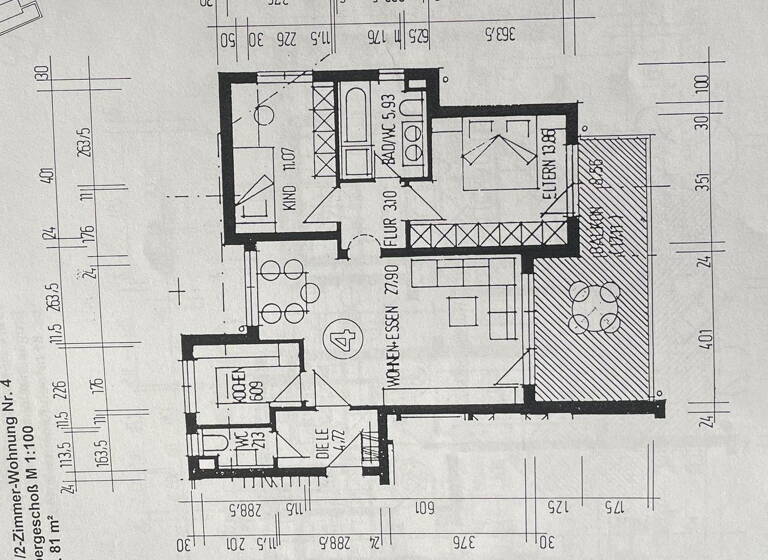 Wohnung zum Kauf provisionsfrei 410.000 € 3,5 Zimmer 81 m²<br/>Wohnfläche 1.<br/>Geschoss Hoffeldstr. 206a Hoffeld Stuttgart - Hoffeld 79597
